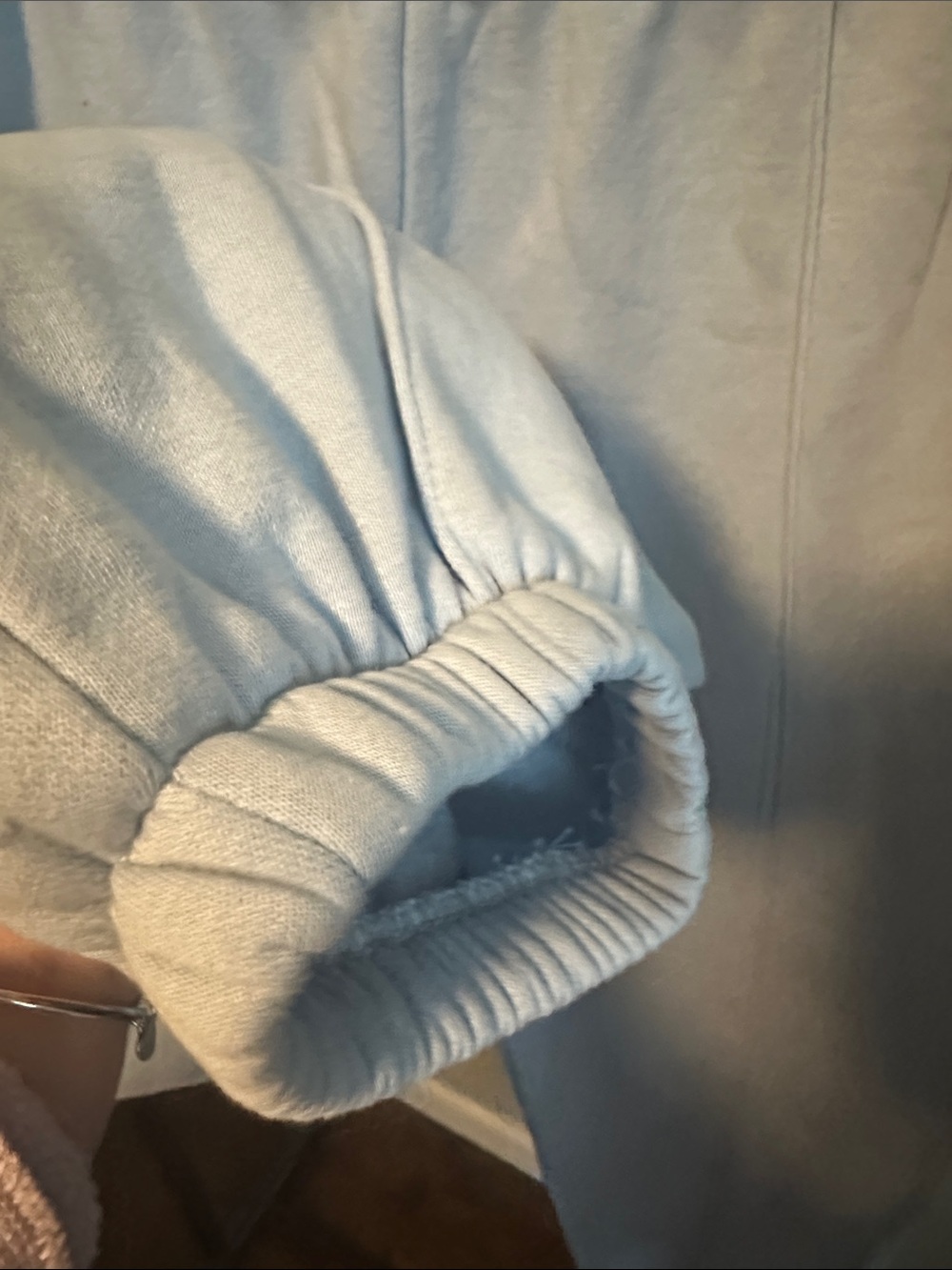 Nike Light Blue Fleece Joggers with Swoosh - Picture 7 of 7